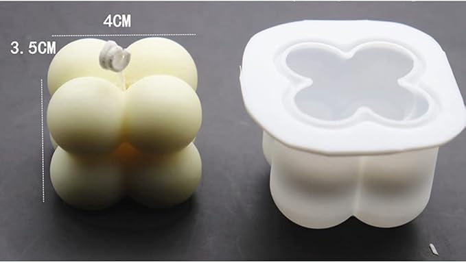 DIY 3D Candle Mold Handmade Aromatherapy Soy Wax Candle Silicone Mold Plaster Candles Mould UV Epoxy Resin Soap Molds (1 Small Cavity)