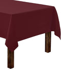 Gee Di Moda Rectangle Tablecloth - 60 x 126 Inch Burgundy Table Cloth for 8 Foot Rectangle Table - Heavy Duty Washable Fabric - for 8 Ft Buffet Table, Holiday Party, Dinner, Wedding & Baby Shower