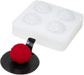 Pastry Tek 4 Cavities Fruit Silicone Mold, 1 Oven-Ready Berry Mold - Flexible, Freezable, White Silicone Lychee Berry Mold, Easy Release, For Baking - Restaurantware