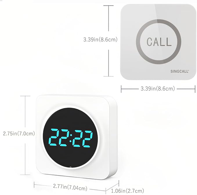SINGCALL Restaurant Pager System Waiter Calling System Pagers and Beepers for Kitchen,Fast Food,Hotel,Restaurants,Cafe,Bar to Call Waiters 1 Number Display Receiver