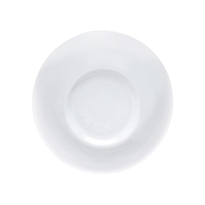 Amazon Basics Round Melamine Bowl, 8 oz, White, 6 Piece Set
