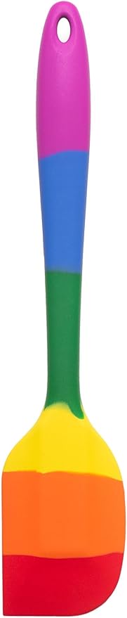 Cooking With Pride Non-Stick Scraper Spatula, Heat-Safe Silicone With Iron Core, 10.75-Inch