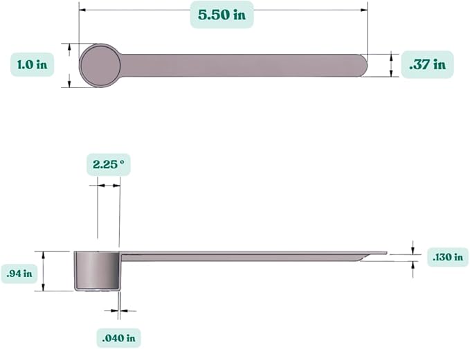 9 mL (9 CC) Long Handle Scoop for Measuring Coffee, Pet Food, Grains, Protein, Spices and Other Dry Goods (Pack of 5)