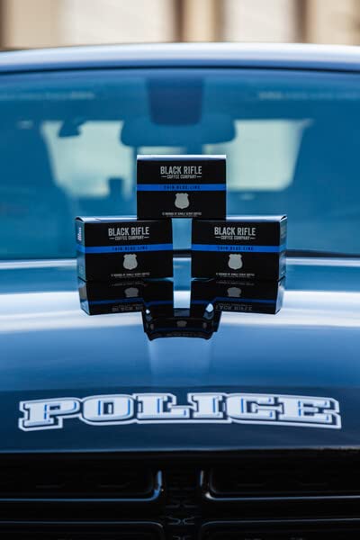 Black Rifle Coffee Company Thin Blue Line, 12 Count, Medium Roast K Cups - Single Serve K Cups Coffee Pods - Kcup Pods Compatible with Keurig 1.0 & 2.0 - Made from Arabica Beans