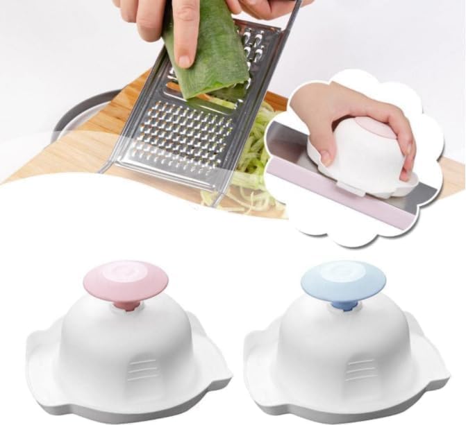Blue Food Safety Holder for Mandolin Slicer,Peelers and Slicers,Finger Anti-Cut Protectors for Vegetable Grater, Food Slicer Cutter Finger Guard for Mandoline Slicer Grater Kitchen Utensils