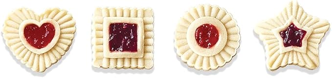 Talisman Designs Plunger Style Thumbprint and Linzer Cookie Cutters, 4 Piece Set