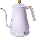 Beautiful 1L Electric Gooseneck Kettle, Precision Pour Spout, 1200W Fast Boil, Auto Shut-Off, Cordless, Stainless Steel, Tea & Coffee Maker with Ergonomic Handle, Matte Finish (Lavender)