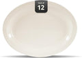 Stoneware Narrow Rim Commercial Grade Dinnerware (America White, Platter 13.5" x 10.5")