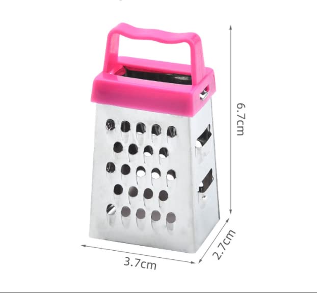Mini Grater, Stainless Steel Cheese Ginger Vegetable Spices Small Grater for Kitchen (Black)