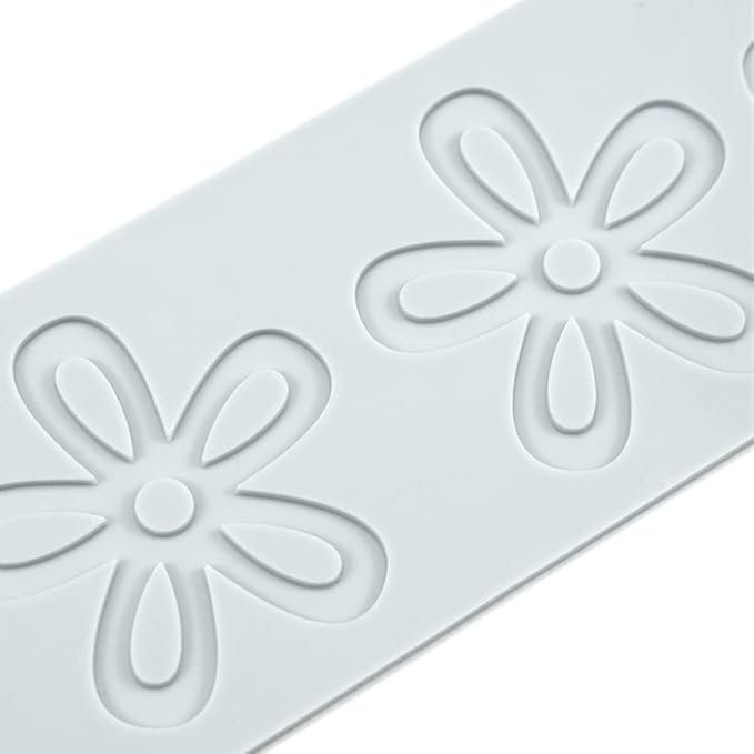 Silicone Molds 3D Hollow Leaf Chocolate Molds Honeycomb Bee Candy Mold Flower Pattern Fondant Mold Cake Topper Sugar Craft Decoration (N_Flower_10.16 * 2.8 * 0.08inch)