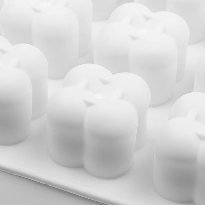DIY 3D Candle Mold Handmade Aromatherapy Soy Wax Candle Silicone Mold Plaster Candles Mould UV Epoxy Resin Soap Molds (15 Cavity)