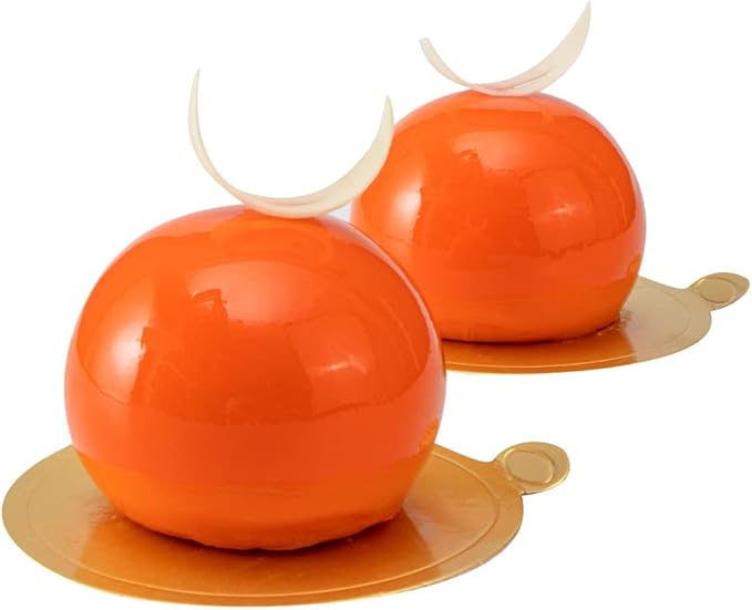 Restaurantware-Pastry Tek 8 Cavities Ball Mold, 1 Oven-Ready Chocolate Mold - Flexible, Freezable, White Silicone Baking Mold, Easy Release, For Making Candies or Chocolates