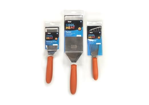 Winco 8" x 3" Cool Touch Handle Griddle Turner/Spatula for Burgers and Steaks