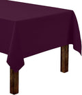Gee Di Moda Rectangle Tablecloth - 60 x 126 Inch Eggplant Table Cloth for 8 Foot Rectangle Table - Heavy Duty Washable Fabric - for 8 Ft Buffet Table, Holiday Party, Dinner, Wedding & Baby Shower