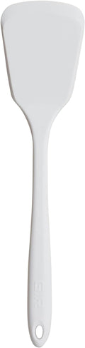 GIR: Get It Right Silicone Turner Spatula - Non-Stick & Heat Resistant - Silicone Spatula for Cooking & BBQs - Lifts, Flip, and Transfer Food Items - 13 Inch, Studio White