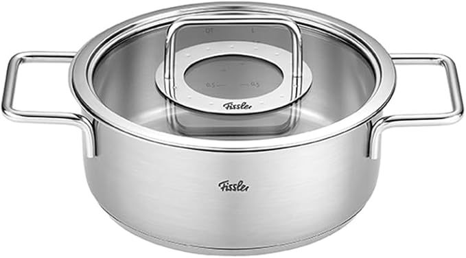 Fissler Pure Collection Stainless Steel 2.7 Quart Rondeau with Glass Lid