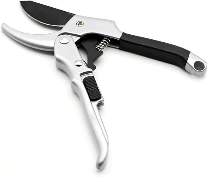 SK5 Ratchet Pruning Shears for Weak Hands Heavy Duty Garden Clippers with Spring Assist and Ergonomic Grip for Branches and Fruit Trees