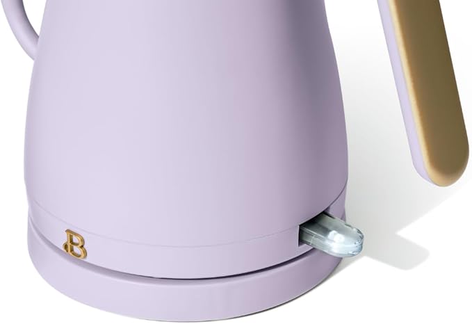 Beautiful 1L Electric Gooseneck Kettle, Precision Pour Spout, 1200W Fast Boil, Auto Shut-Off, Cordless, Stainless Steel, Tea & Coffee Maker with Ergonomic Handle, Matte Finish (Lavender)