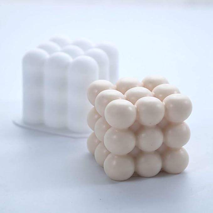 DIY 3D Candle Mold Handmade Aromatherapy Soy Wax Candle Silicone Mold Plaster Candles Mould UV Epoxy Resin Soap Molds (1 Big Cavity)
