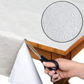 Home Bargains Plus Quilted Heavy Duty Table Pad Protector with Flannel Backing, Cut to Fit, Heat Resistant, Wipe Clean, Protects Table from Spills and Scratches, White, 60” x 120” Rectangle