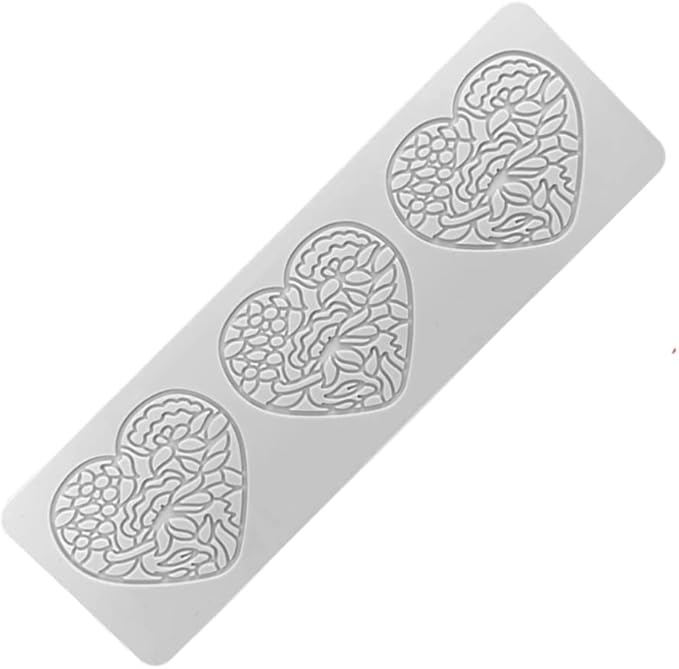 3D Hollow Leaf Fondant Lace Mold Multi Leaves Flower Candy Mold Chocolate Sugar Craft Cake Decoration Cupcake Top (F Love_9.52 * 3.12 * 0.12inch)