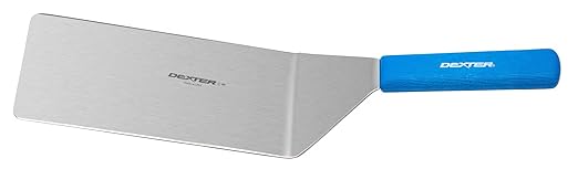 Dexter-Russell Outdoors 8" x 4" Steak Turner – S289-8H-PCP, Stainless Steel Blade with Beveled Edges, Cool Blue Handle Heat Resistant to 500°F, NSF Certified, Made in USA