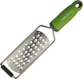 Hoki Found Cheese Grater Shredder Stainless Steel - Kitchen Vegetable & Fruit Grater, Zester, Coarse, Fine & Medium Grating, Green