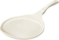 Redchef Nonstick Crepe Pan Nonstick 12 Inch with Ceramic Coating, Non Stick Flat Skillet, Professional Pancake Griddle Pan, Induction Compatible, PFAS/PFOA/PTFE Free, Stay-Cool Handle (Beige White)