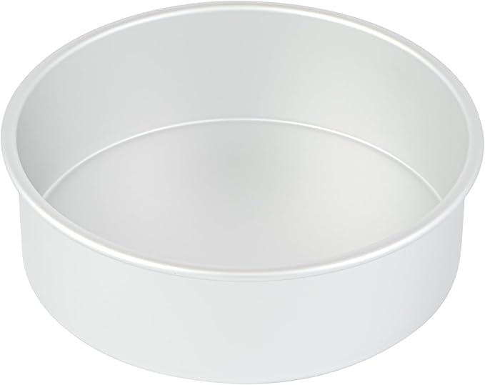 Restaurantware-Met Lux 9 x 3 Inch Straight-Sided Baking Tins, 12 Round Cake Pans - Oven-Ready, Freezable, Anodized Aluminum Round Baking Pans, Greaseproof, For Layer Birthday Cakes