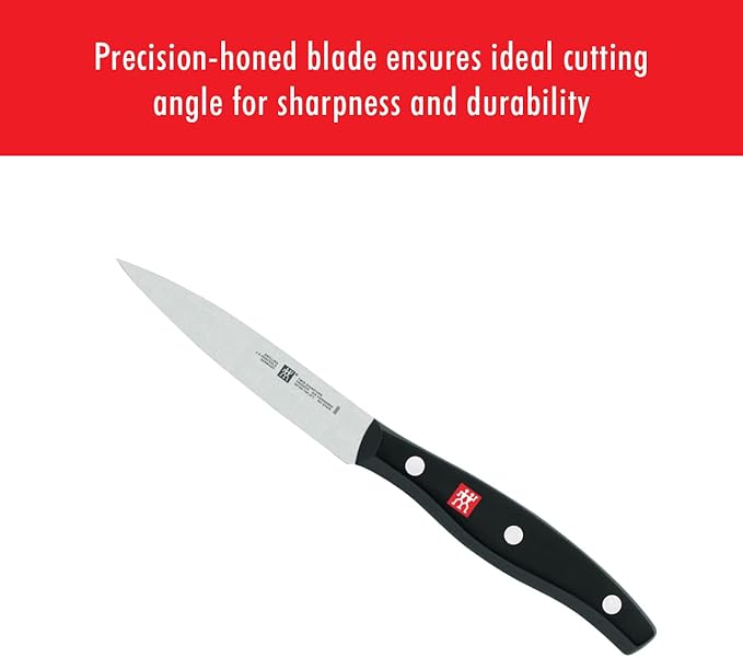 ZWILLING Twin Signature 4-inch Razor-Sharp German Paring Knife, Made in Company-Owned German Factory with Special Formula Steel perfected for almost 300 Years, Dishwasher Safe