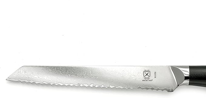 Mercer Culinary M13789 Premium Grade Super Steel, 8-Inch Serrated Bread Knife, G10 Handle