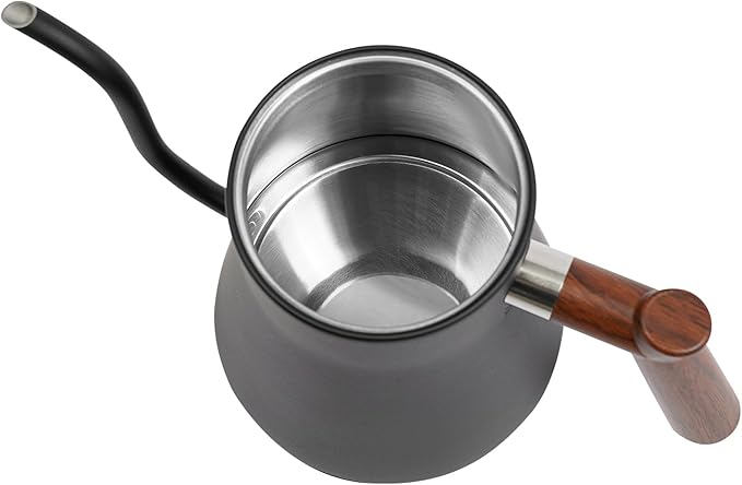 30oz Bistro Electric Gooseneck Kettle,1200W Stainless Steel Coffee Kettle with ±1℉ Temperature Control,Quick Heating Pour Over Electric Kettle for Coffee&Tea (Black)