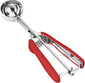 Cookie Scoop, Ice Cream Scoop, 2.5Tbsp/42ml/1.4 oz Cookie Scoops for Baking, 18/8 Stainless Steel Cookie Scooper for Baking, Cookie Dough Scoop, Ice Cream Scooper with Trigger Release (Red)