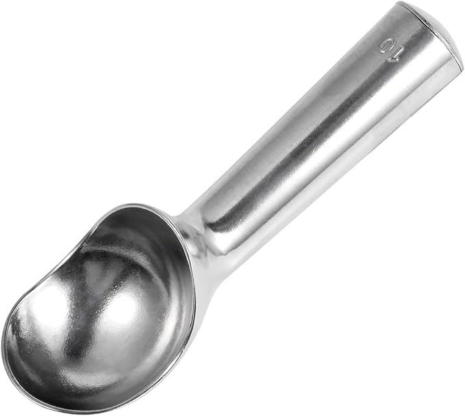 Aluminum Ice Cream Scoop, Large Ice Cream Scooper, Silver, Comfortable to Hold, Lightweight