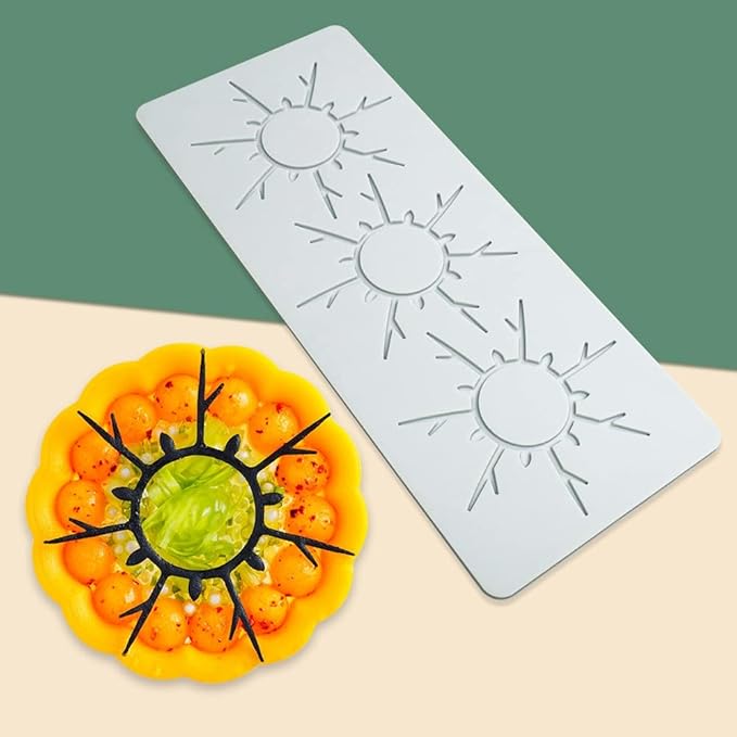 Hollow Leaf Silicone Mold Chocolate Candy 3D Hollow Leaf Candy Mold Food Cooking Meals Decorations Fondant Mold Polymer Clay Molds (Sun S_10.08x4.12x0.12inch)