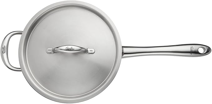 Fissler M5 Pro-Ply 5-ply Stainless Steel Sauté Pan, 3 Quart, with Metal Lid