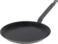 De Buyer Blue Carbon Steel Crepe & Tortilla Pan - 9.5” Diameter, 7.5” Cooking Surface - Ideal for Making & Reheating Crepes, Tortillas & Pancakes - PFAS, PFOA & PFOS Free - Made in France