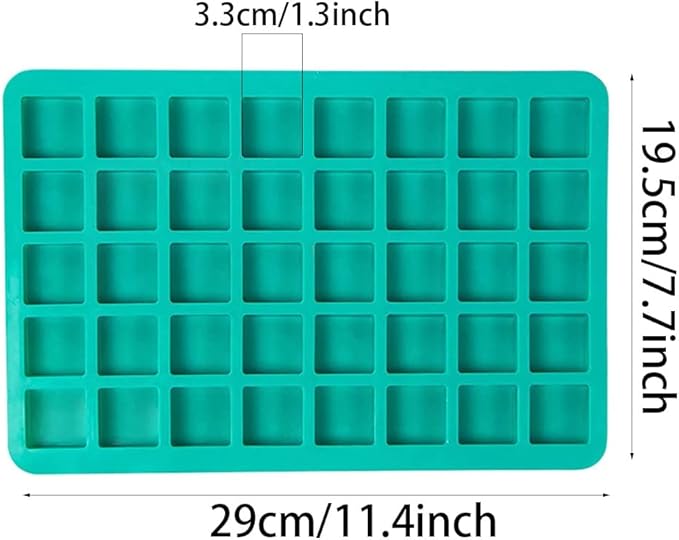 40 Cavities Square Silicone Mould Chocolate Mould Cake Baking Mold Candy Sweet Moulds Ice Cube Tray Molds Silicone Molds for Crafts for Making Chocolate Candy Ice Cube Tray
