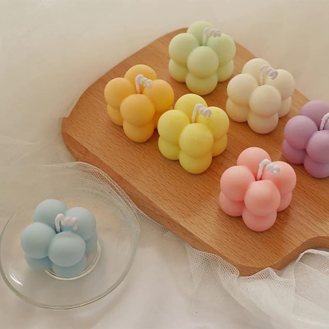 DIY 3D Candle Mold Handmade Aromatherapy Soy Wax Candle Silicone Mold Plaster Candles Mould UV Epoxy Resin Soap Molds (1 Small Cavity)