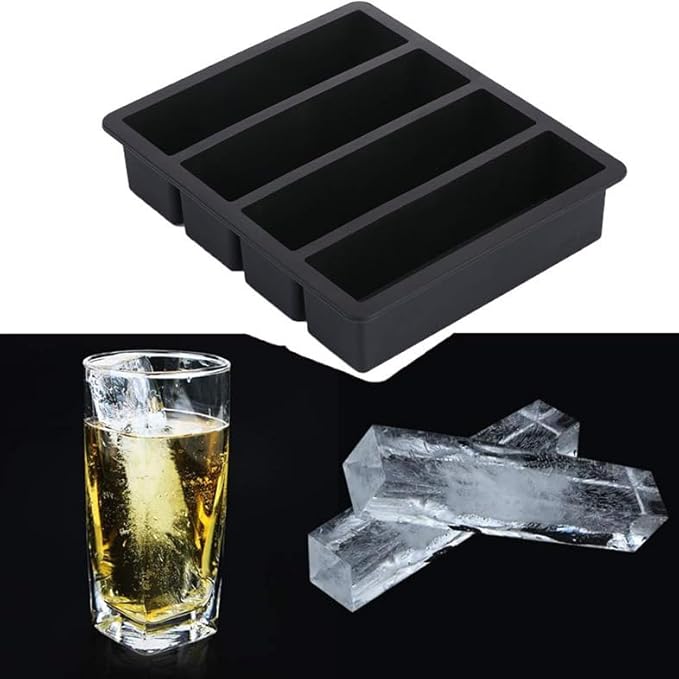 2-Piece Silicone Ice Tray Set, suitable for whiskey, cocktails, or butter molds. Freezer molds with dust covers, easy to unmold and clean, reusable.