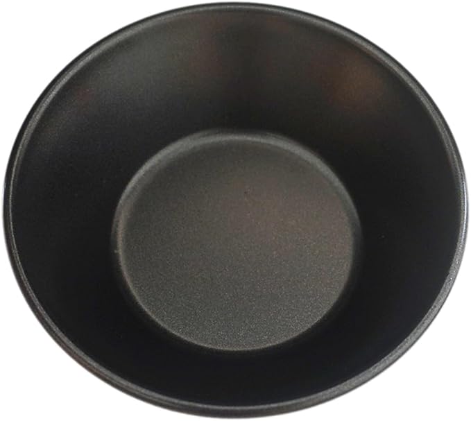 3 Inch Tart Pan, Carbon Steel Pastel De Nata Tins, Nonstick Egg Tart Molds, Mini Round Quiche and Pie Pan for Tartlet, Cupcake, Pudding, Muffin Baking - 8Pcs, Black