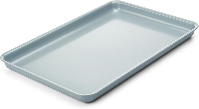 Ceramic Baking Sheet Pan, Cookie Sheets for Baking, Naturally Non-Toxic Ceramic Coating, 2.2mm Thick oven trays for cooking, PTFE & PFOA Free, 15x10"