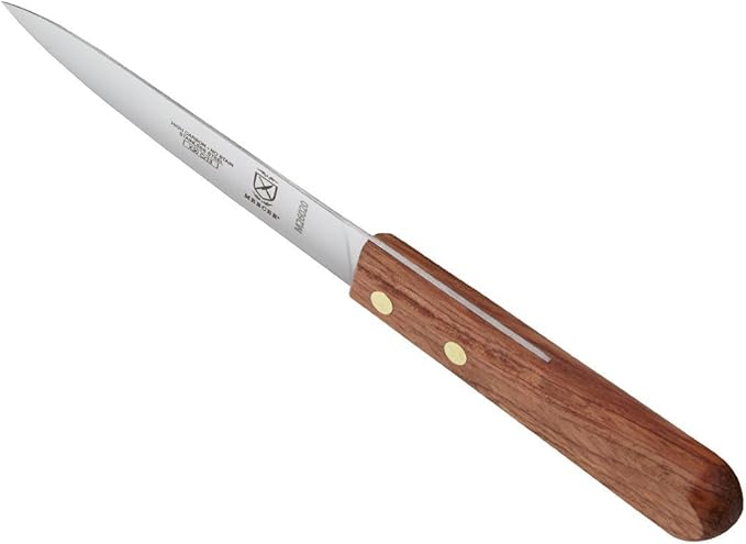 Mercer Culinary Praxis Paring Knife with Rosewood Handle, 4 Inch, Wood