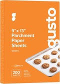 GUSTO [9 x 13 Inch - 200 Count] Pre-Cut Parchment Paper Baking Sheets, Non-Stick, Unbleached, Parchment Paper Sheets for Baking & Cooking - White - Formerly Comfy Package