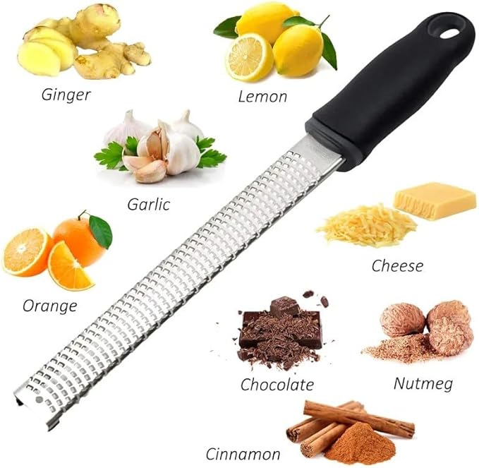 2Pcs Lemon Squeezer and Zester Grater Set, Citrus Juicer, Hand Press, Easy to Use, Ideal for Parmesan Cheese Grater, Lemon and Ginger Zester