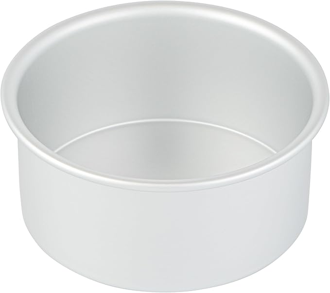 Restaurantware-Met Lux 6 x 3 Inch Straight-Sided Baking Tins, 12 Round Cake Pans - Oven-Ready, Freezable, Anodized Aluminum Round Baking Pans, Greaseproof, For Layer Birthday Cakes