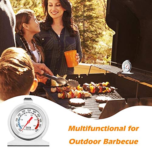 in Oven Thermometer for Grill Smoker BBQ 50-300°C/100-600°F, Instant Read Precision Stainless Steel Electric/Gas Oven Thermometers, Analog Thermometer Gauge for Kitchen Cooking Baking
