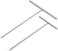 2 Pack Crepe Spreader Kit, Stainless Steel T-Shaped Batter Spreaders, Pancake Tool, Crepes Sticks Fit Any Crepe Pan Maker, 1 Large 7" + 1 Small 5"