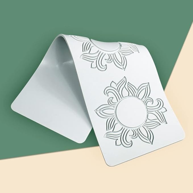 Hollow Leaf Silicone Mold Chocolate Candy 3D Hollow Leaf Candy Mold Food Cooking Meals Decorations Fondant Mold Polymer Clay Molds (Flower Ring R_11.68x3.92x0.12inch)
