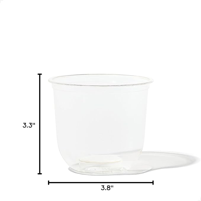TOSSWARE NATURAL Arc - Plant Based Clear Cold Cups 12 oz - Plastic Alternative for Parties, Bachelorettes, Weddings - Recyclable - Set of 50